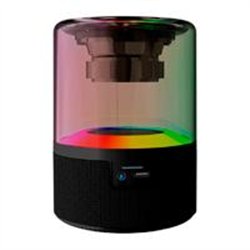 BOCINA ACTECK GLEE PURE AP30 / INALAMBRICA / BLUETOOTH - CONEXION TWS 3.5 MM / SONIDO ESTEREO / 5 W / ILUMINACION LED / NEGRO / 