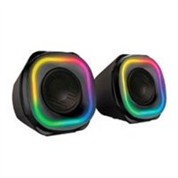 BOCINA GAMER BALAM RUSH GLIMM QUAD BG555 / ALAMBRICA USB / BLUETHOOTH - 3.5 MM / SONIDO ESTEREO / 10 W / ILUMINACION LED / NEGRO