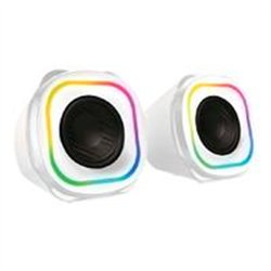 BOCINA GAMER BALAM RUSH GLIMM QUAD BG555 / ALAMBRICA USB / BLUETHOOTH - 3.5 MM / SONIDO ESTEREO / 10 W / ILUMINACION LED / BLANC
