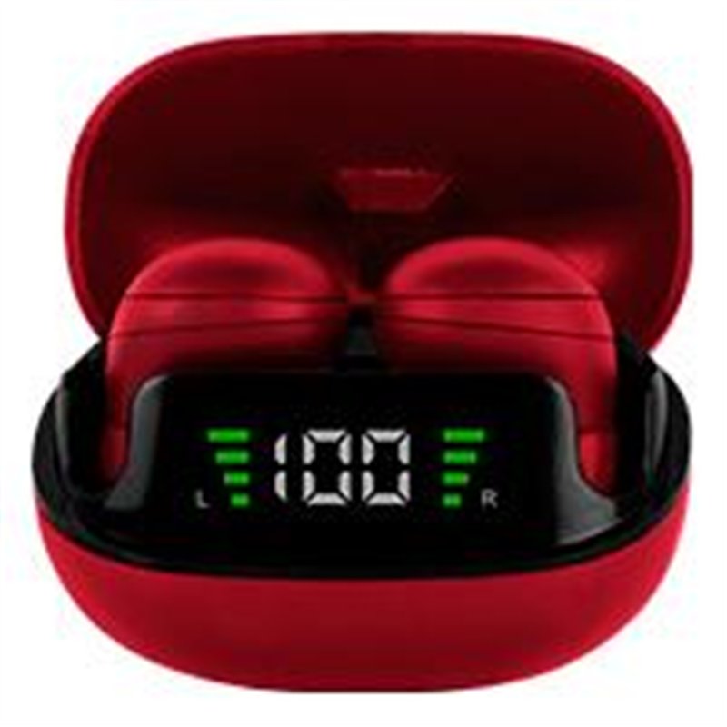 AUDIFONOS MINI INALAMBRICOS BLUETOOTH TWS PERFECT CHOICE TINY BEATZ - ROJO