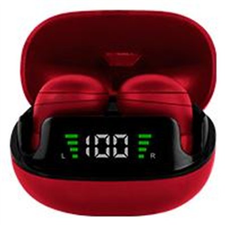 AUDIFONOS MINI INALAMBRICOS BLUETOOTH TWS PERFECT CHOICE TINY BEATZ - ROJO