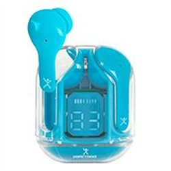 AUDIFONOS INALAMBRICOS BLUETOOTH TWS CON DISPLAY PERFECT CHOICE CLEARBEAT - AZUL