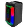 BOCINA INALAMBRICA BLUETOOTH RECARGABLE PORTATIL LUZ RGB DUAL 4 PULGADAS FUNCION TWS PERFECT CHOICE FESTA MINI - NEGRO