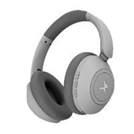 AUDIFONOS ON-EAR INALAMBRICOS PLEGABLES MANOS LIBRES CON BT PERFECT CHOICE SOUNDIA - GRIS