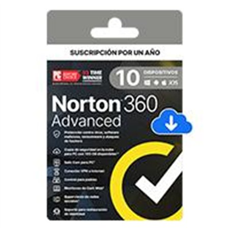 ESD NORTON 360 ADVANCED / 10 DISPOSITIVOS  /1 AÑO / DESCARGA DIGITAL