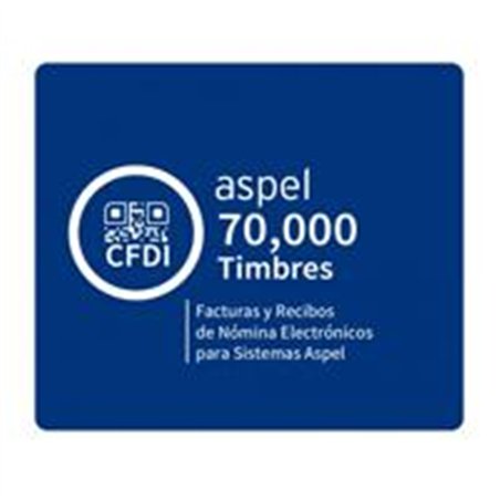 ASPEL 70000 TIMBRES (PARA FACTURE, CAJA, SAE O NOI) (ELECTRÓNICO)