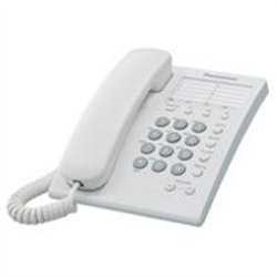 TELEFONO PANASONIC KX-TS550MEW ALAMBRICO BASICO UNILINEA CON MARCADOR RAPIDO DE 10 NUMEROS CONTROL DE VOLUMEN DE 4 NIVELES BLANC
