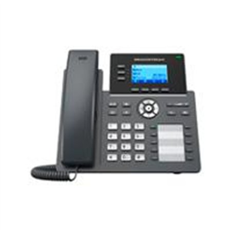 TELFONO IP GRANDSTREAM GRP2604P, 6 CUENTAS SIP 3 LINEAS P. LCD 8 TECLAS PROGRAMABLE 2 PUERTOS 10/100/1000 SOPORTA EHS POE NO INC