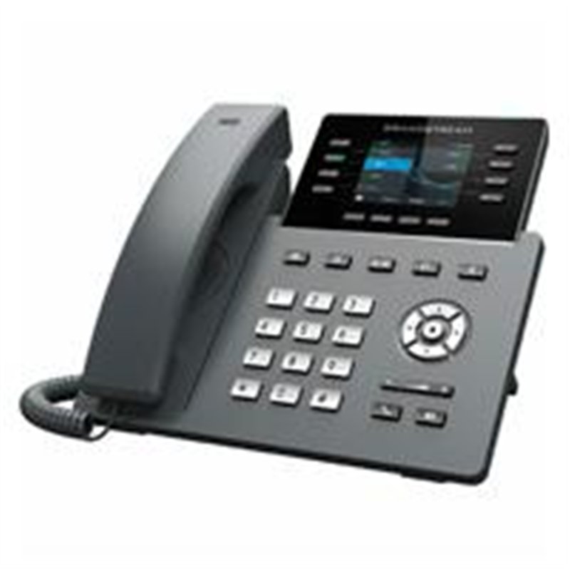 TELEFONO IP GRANDSTREAM GRP2624/ 4 CUENTAS SIP 8 LINEAS PANTALLA A COLOR WIFI BLIETOOTH 2 PUERTOS 10/100/100 SOPORTA EHS PUERTO 