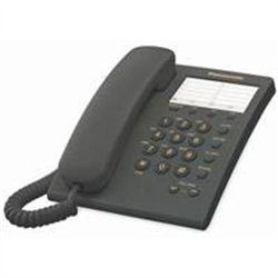 TELEFONO PANASONIC KX-TS550MEB ALAMBRICO BASICO UNILINEA CON MARCADOR RAPIDO DE 10 NUMEROS CONTROL DE VOLUMEN DE 4 NIVELES NEGRO