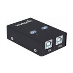 MULTIPLEXOR USB MANHATTAN,162005, USB 1:2 COMPARTE 1 DISP A 2PC