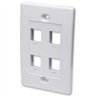 TAPA FACEPLATE, INTELLINET,163316, 4 PERFORACION BLANCO