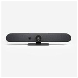 SISTEMA DE VIDEOCONFERENCIA LOGITECH RALLY BAR MINI ALL IN ONE 4K 30FPS ZOOM 4X HD IDEAL PARA SALAS PEQUEÑAS Y MEDIANAS GRAFITO
